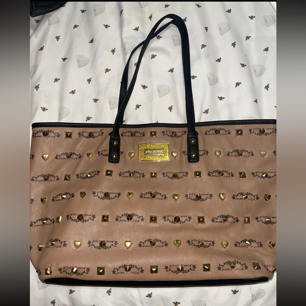 Betsy Johnson Studed Signature Tote Bag